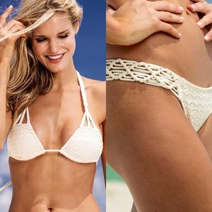 SABZ Crochet Bikini Top XL bottom L but fit like M